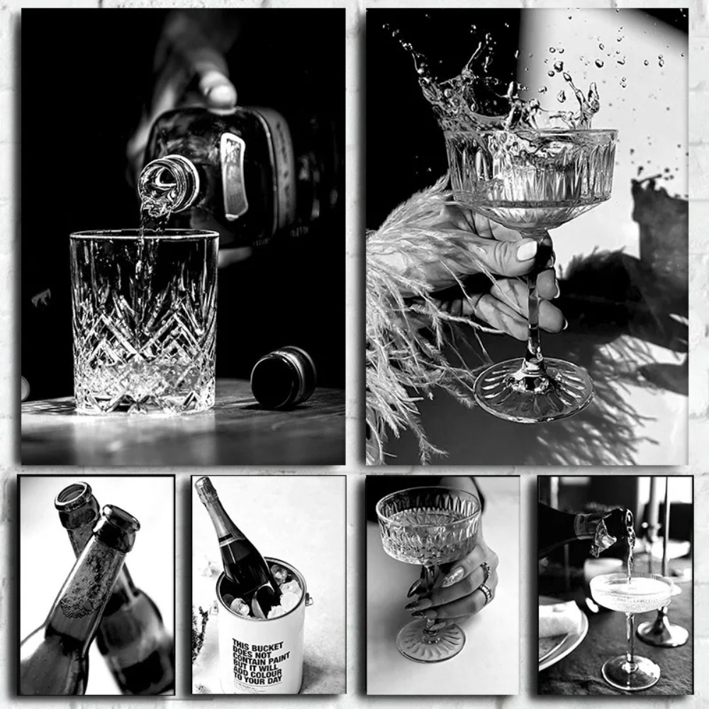 Pôster de alta definição preto - Whisky Beer And Wine avaliação e preço